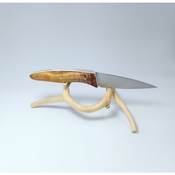 bermudes couteau de table office pierre résine bois teinté dans la masse stabilisé des alpes stage sans forge acier inoxydable 1100° trempe chambery grenoble annecy