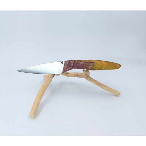 bermudes couteaux cuisne stage grenoble annecy chambery sans forge 1100° trempe traitements thermique spécifique bois stabilisé teinté dans la masse