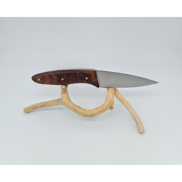 Manche en noyer stabilisé – couteau artisanal Savoie