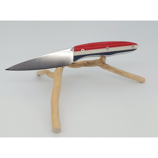 Couteau ski recyclé Savoie n°5 – 21 cm – couteau de table et apéritif artisanal Coutellerie Bermudes Chambéry