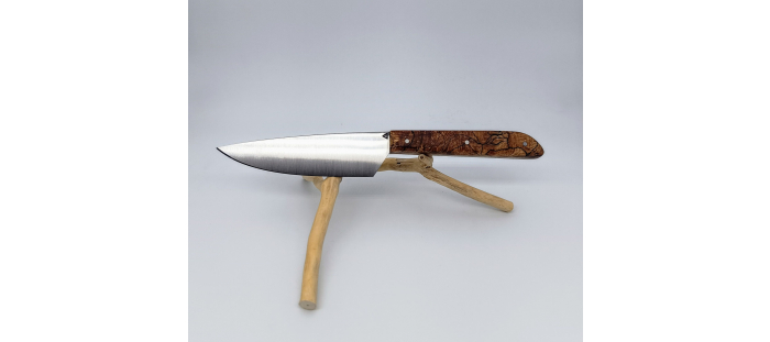 Éminceur artisanal Savoie 25 cm – Manche en érable échauffé stabilisé