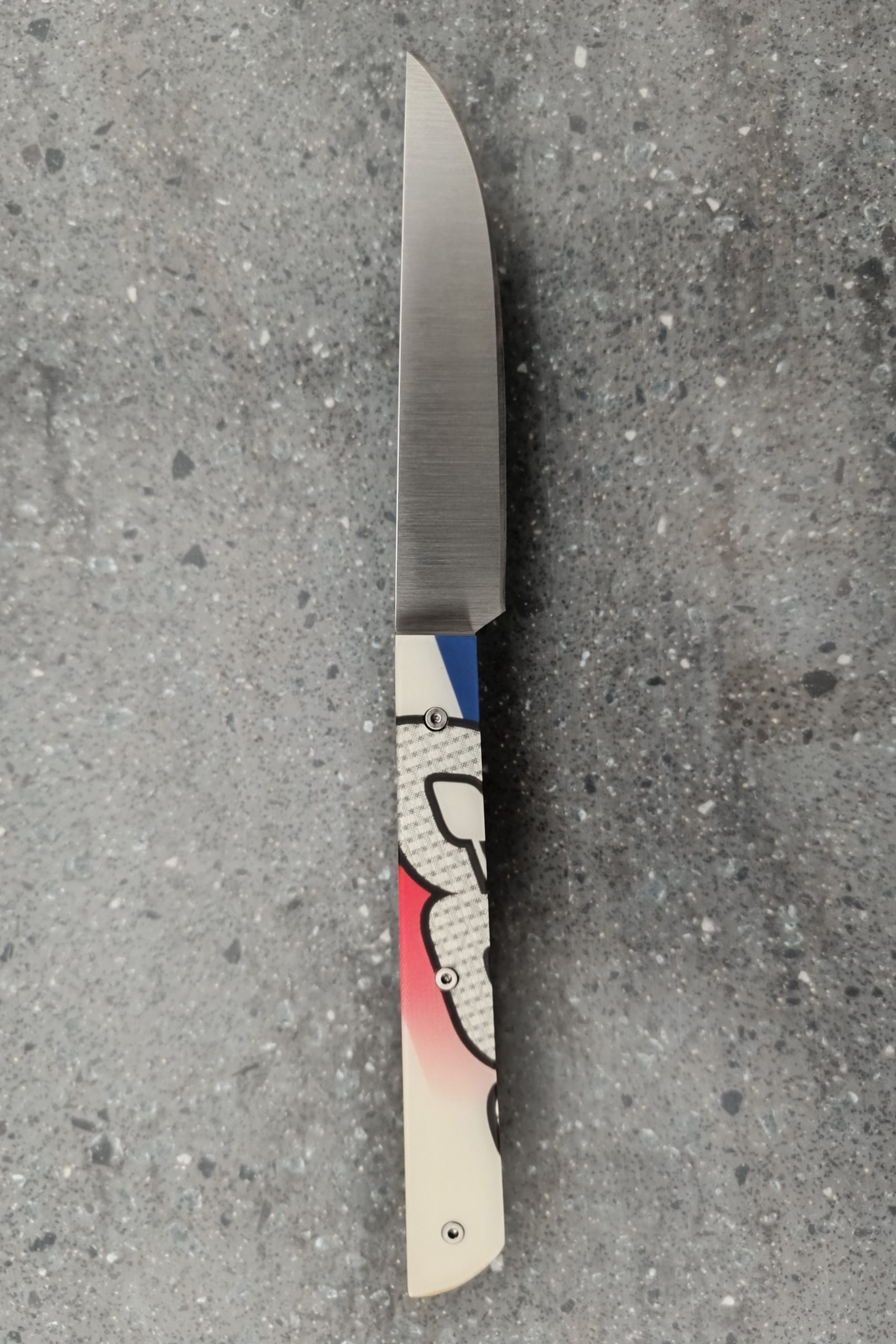 Dos couteau artisanal N°2 manche ski recyclé