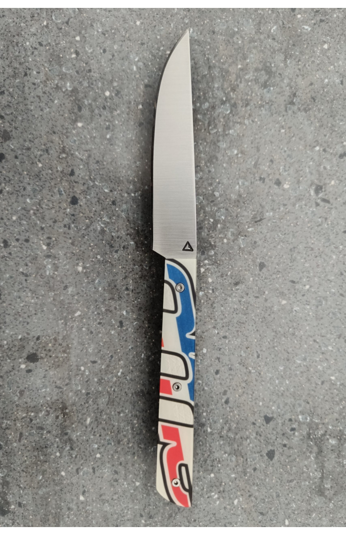 N°2 | Couteau de table 21 cm | Ski recyclé, Corian® et titane