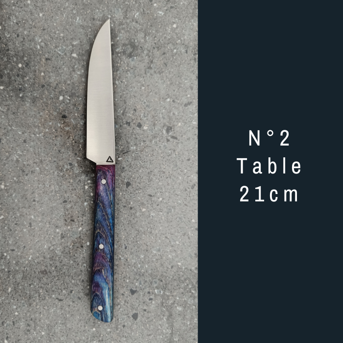 Couteau artisanal N°2 de table 21 cm – Coutellerie Bermudes