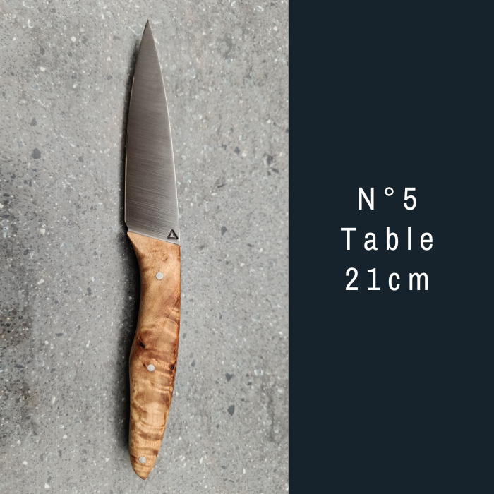Couteau artisanal N°5 de table 21 cm – Coutellerie Bermudes
