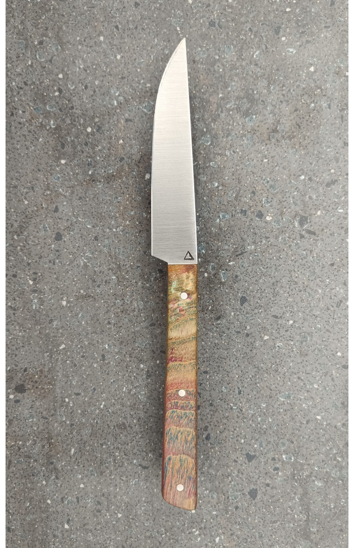 N°2 | Couteau de table 21 cm | Frêne stabilisé trois couleurs