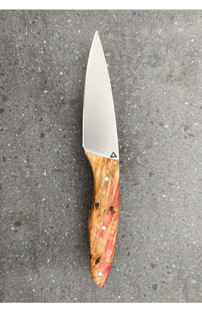N°4 | Couteau de cuisine | Loupe de marronnier teintée