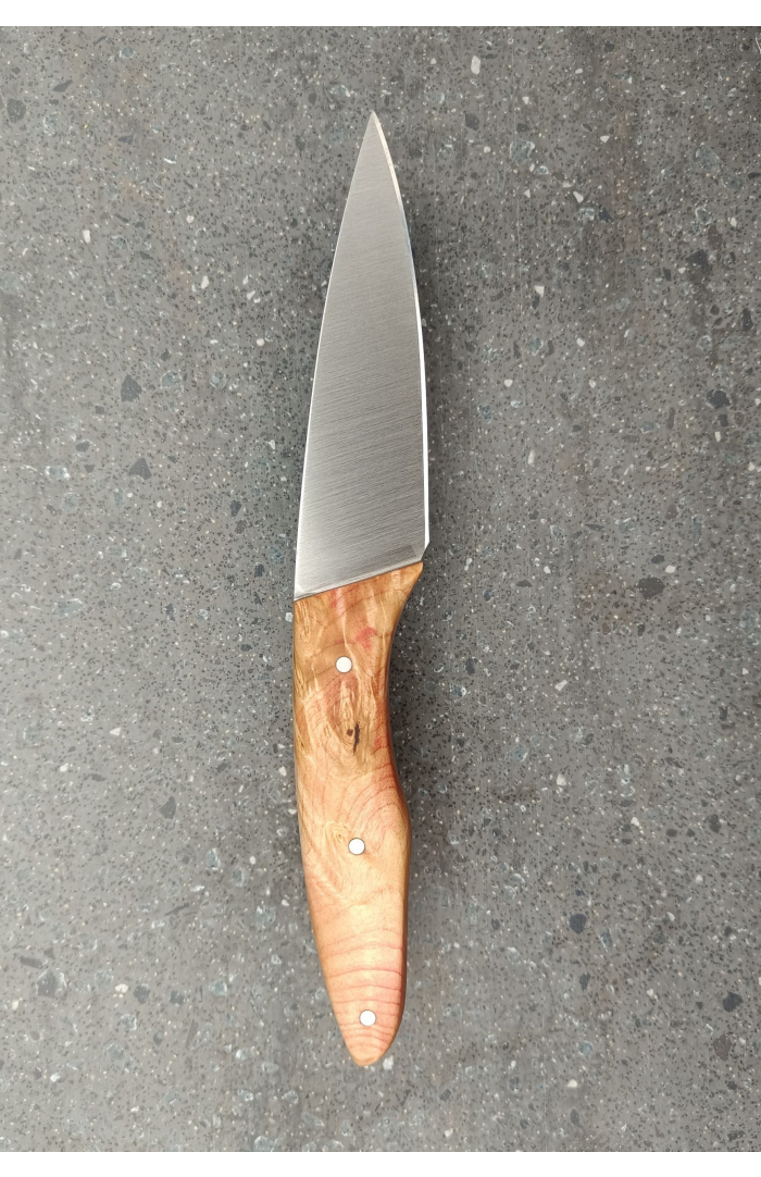 N°4 | Couteau de cuisine | Loupe de marronnier teintée